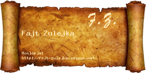 Fajt Zulejka névjegykártya